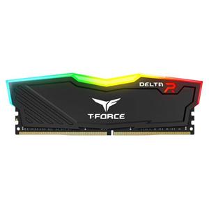 رم دسکتاپ DDR4 تک کاناله 3000 مگاهرتز CL16 تیم گروپ مدل T Force Delta RGB ظرفیت 8 گیگابایت Team Group FORCE DELTA 8GB 3000MHz Desktop RAM 