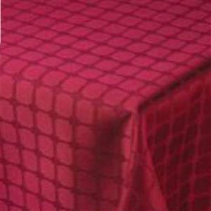 رومیزی  ژاگارد 8 نفره مستطیل 250*150 چهارخانه زرشکی