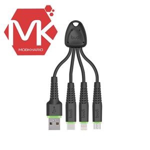 کابل شارژ و دیتا سه کاره BUDI 150K Charging Cable