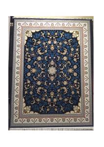 فرش ۶ متری طرح افشان نیلگون زمینه سرمه ای وزرا۷۰۰ شانه