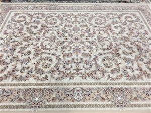 فرش ۱۲ متری طرح رزگلد کرم وزرا ۱۲۰۰شانه