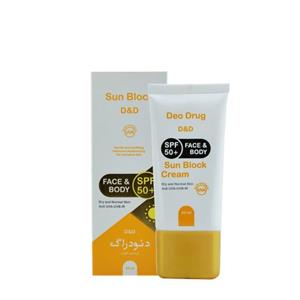 کرم ضد آفتاب بی رنگ دئودراگ 45 میلی لیتری SPF 50  Sun Block Cream SPF 50+ Dry & Normal Skin