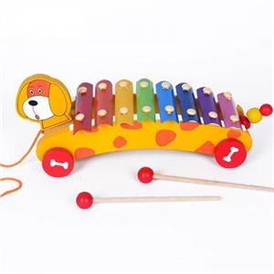 اسباب بازی بلز چوبی چرخدار طرح سگ کد 0125