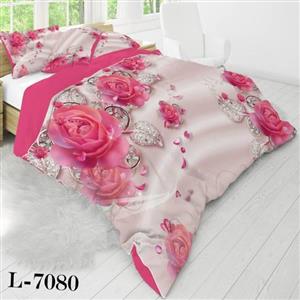روتختی سه بعدی ساتن ابریشم ترک طرح گلدار – کد 7080