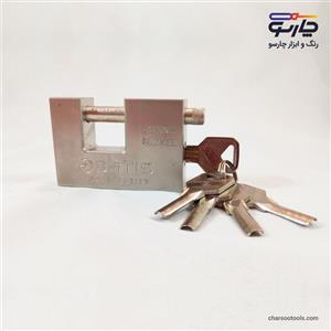 قفل کتابی فولادی 80 باتیس کلید نیم گرد
