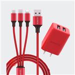 کابل شارژ و انتقال اطلاعات USB به MicroUSB / Lightning / Type-C برند ROMOZZ