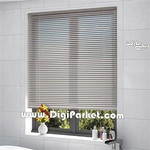 پرده کرکره فلزی طوسی ساده ۲۵ میلیمتری