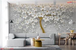 پوستر دیواری سه بعدی طرح شکوفه