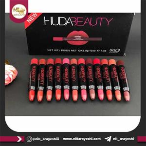 رژ جامد پیچی هدی بیوتی  HUDA BEAUTY Matte Lipstick Pencil 12 رنگ