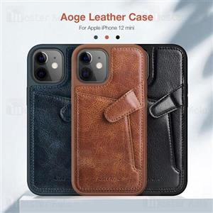 قاب چرمی نیلکین آیفون Apple iPhone 12 Mini Nillkin Aoge Leather Cover Case 