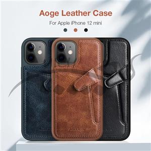 قاب چرمی نیلکین آیفون Apple iPhone 12 Mini Nillkin Aoge Leather Cover Case 