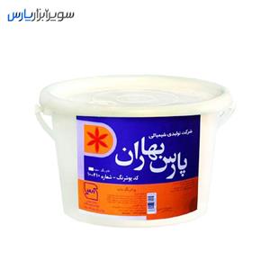 رنگ نیم پلاستیک درجه پارس بهار گالن سفید کد 410 حجم 5 کیلوگرم 