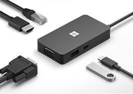 مبدل چندگانه مایکروسافت سرفیس Microsoft Surface USB-C Travel Hub Microsoft Surface Travel Hub USB