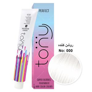 رنگ مو تونی سری سوپر بلوند شماره 000 حجم 100 میلی لیتر رنگ روشن کننده