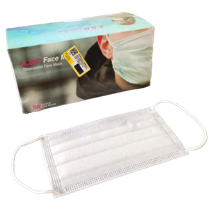 ماسک سه لایه ملت التراسونیک ای اس پی 50 عددی ASP 3-ply High Guality Face Mask 50 Pcs