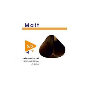 رنگ مو ویتامول سری Matt شماره 5.3 حجم 120 میلی لیتر رنگ قهوه ای زیتونی روشن