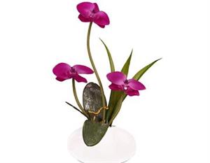 گل مصنوعی ارکیده با گلدان مدل 14092