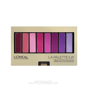 پالت 8 رنگ رژ لب لورال Loreal - شماره Plum 02 