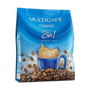 پودر کافی میکس 2 1 بدون شکر مولتی کافه بسته 24 عددی multicafe 