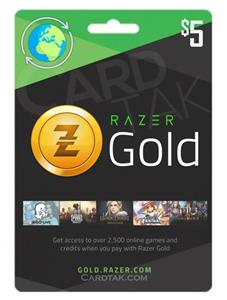 گیفت کارت ریزر گلد 5 دلاری گلوبال Global Razer Gold USD 