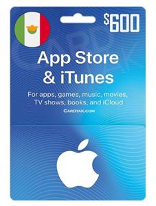 گیفت کارت اپل آیتونز 600 پزوی مکزیک (MX) 