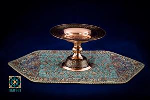 شکلات خوری پایه دار خاتم کاری کد 46 