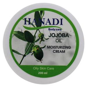 کرم مرطوب کننده پوست چرب مدل روغن جوجوبا هانادی حجم 200 میلی لیتر Hanadi Jojoba Oil Extract Moisturizing Cream For Oily Skin