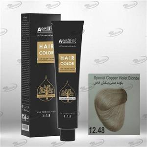 رنگ مو آوایی بلوند مسی بنفش خاص شماره 12.48