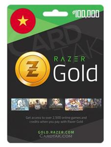 گیفت کارت ریزر گلد 100,000 دانگ ویتنام (VN) Razer Gold VND Gift Card Vietnam 