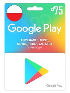 گیفت کارت گوگل پلی 75 زلوتی لهستان (PL) Google Play Gift Card 75 PLN Poland