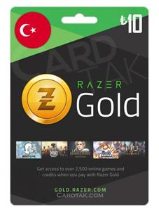 گیفت کارت ریزر گلد 10 لیر ترکیه (TR) Razer Gold 10 TRY Gift Card Turkey