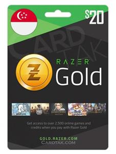 گیفت کارت ریزر گلد 20 دلاری سنگاپور (SG) Razer Gold SGD Gift Card Singapore 