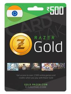 گیفت کارت ریزر گلد 500 روپیه هند (IN) Razer Gold 500 INR Gift Card India