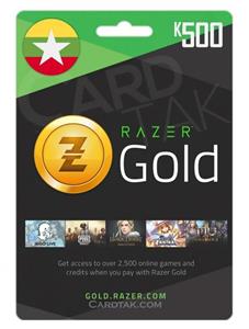 گیفت کارت ریزر گلد 500 کیات میانمار (MM) Razer Gold Gift Card MMK 