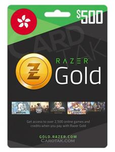 گیفت کارت ریزر گلد 500 دلاری هنگ کنگ HK Razer Gold Gift Card HKD Hong Kong 
