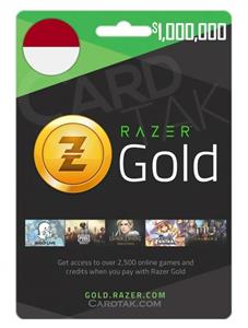 گیفت کارت ریزر گلد 1,000,000 روپیه اندونزی (ID) Razer Gold IDR Gift Card Indonesia 