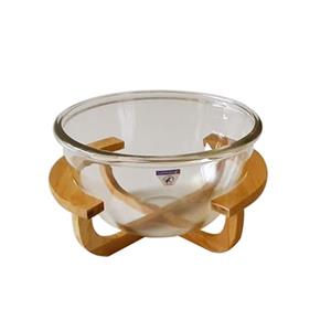 کاسه لومینارک فرانسه سایز ۲۸ با پایه چوبی