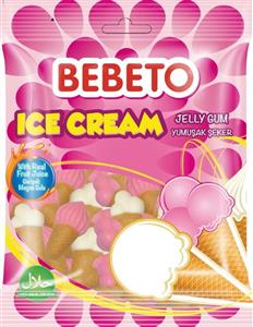 پاستیل ببتو بستنی ۱۵۰ گرم bebeto ice cream 150gr 