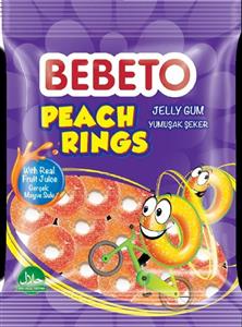 پاستیل ببتو هلو ۱۲۰ گرم Bebeto peach rings 
