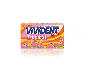 آدامس ویویدنت تخت استوایی با طعم انبه هلو vivident tropical