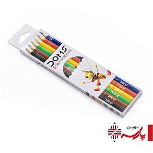 مداد رنگی 6 رنگ مقوایی دامس doms