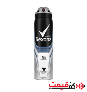 اسپری بدن مردانه مدل Invisible Ice Fresh رکسونا 200 میل Rexona Invisible Ice Spray For Men