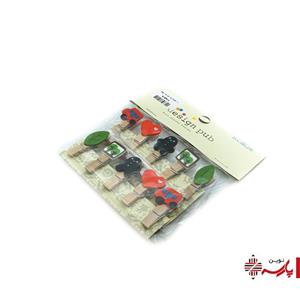 گیره چوبی 10 عددی فانتزی کد 1119