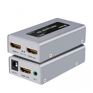 اکستندر HDMI با کابل CAT5 دیتک 50متر DTECH DT-7009CI HDMI Extender 50m With IR 