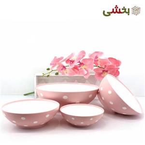 کاسه مدل خالدار مجموعه 4 عددی