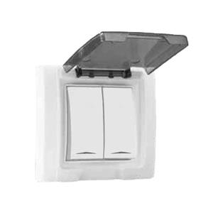 کلید دو پل دربدار مدل بارانی توکار آذین پارت الکتریک