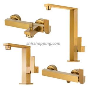 ست شیرآلات کاویان مدل آسا طلایی مات