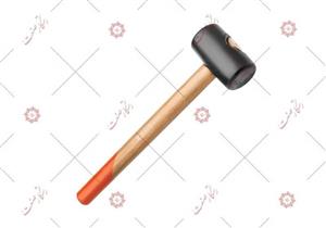چکش لاستیکی دسته چوبی مهدوی 400 گرم طول کلی 340 میلی متر