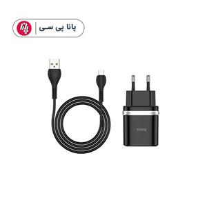 شارژر دیواری هوکو مدل C12Q به همراه کابل تبدیل USB-C