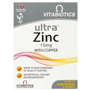 قرص اولترا زینک ویتابیوتیکس 15 میلی گرم Vita Biotics Ultra Zinc Tablets